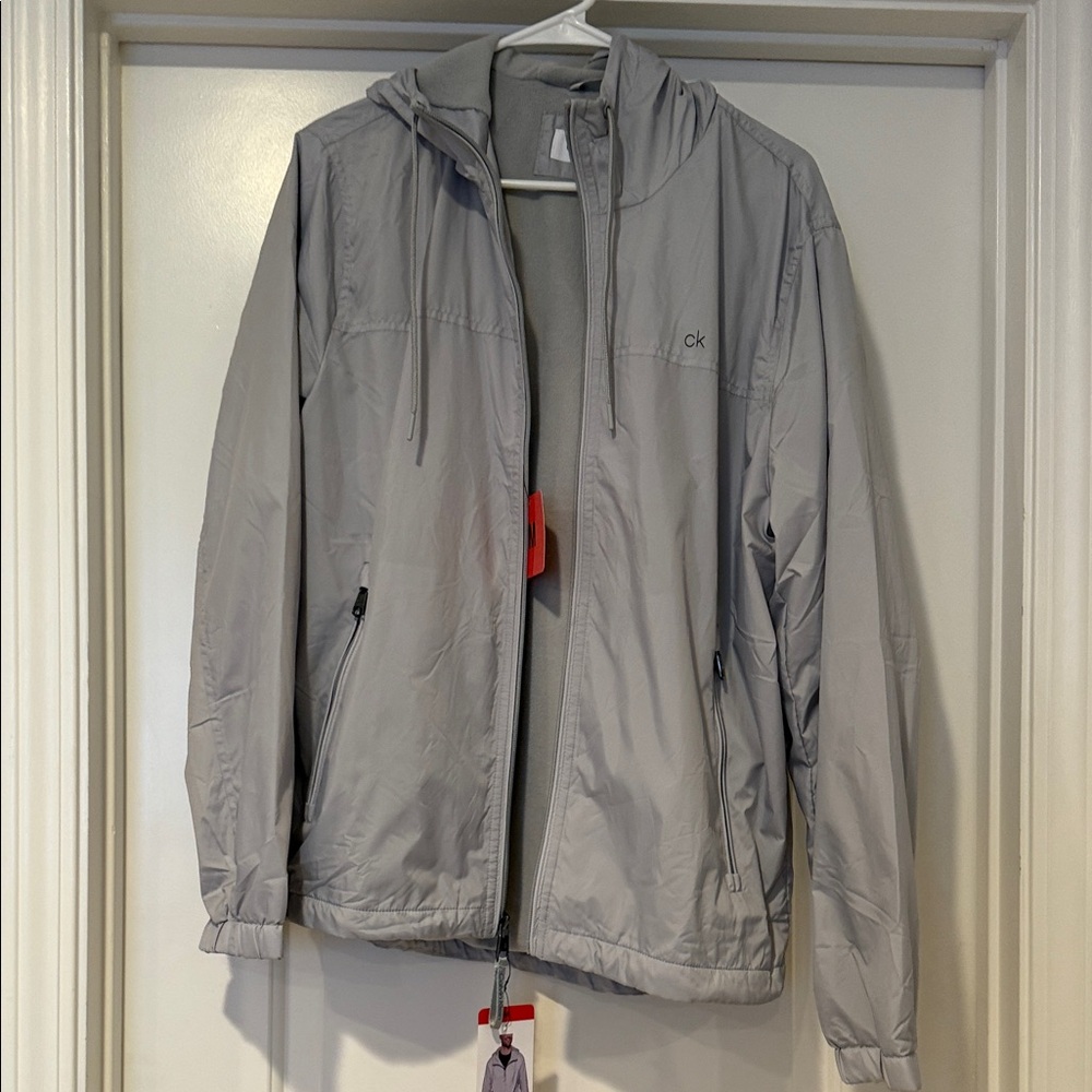Calvin Klein Men's Light Gray Windbreaker Size Medium NWT